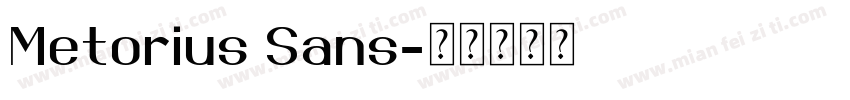 Metorius Sans字体转换